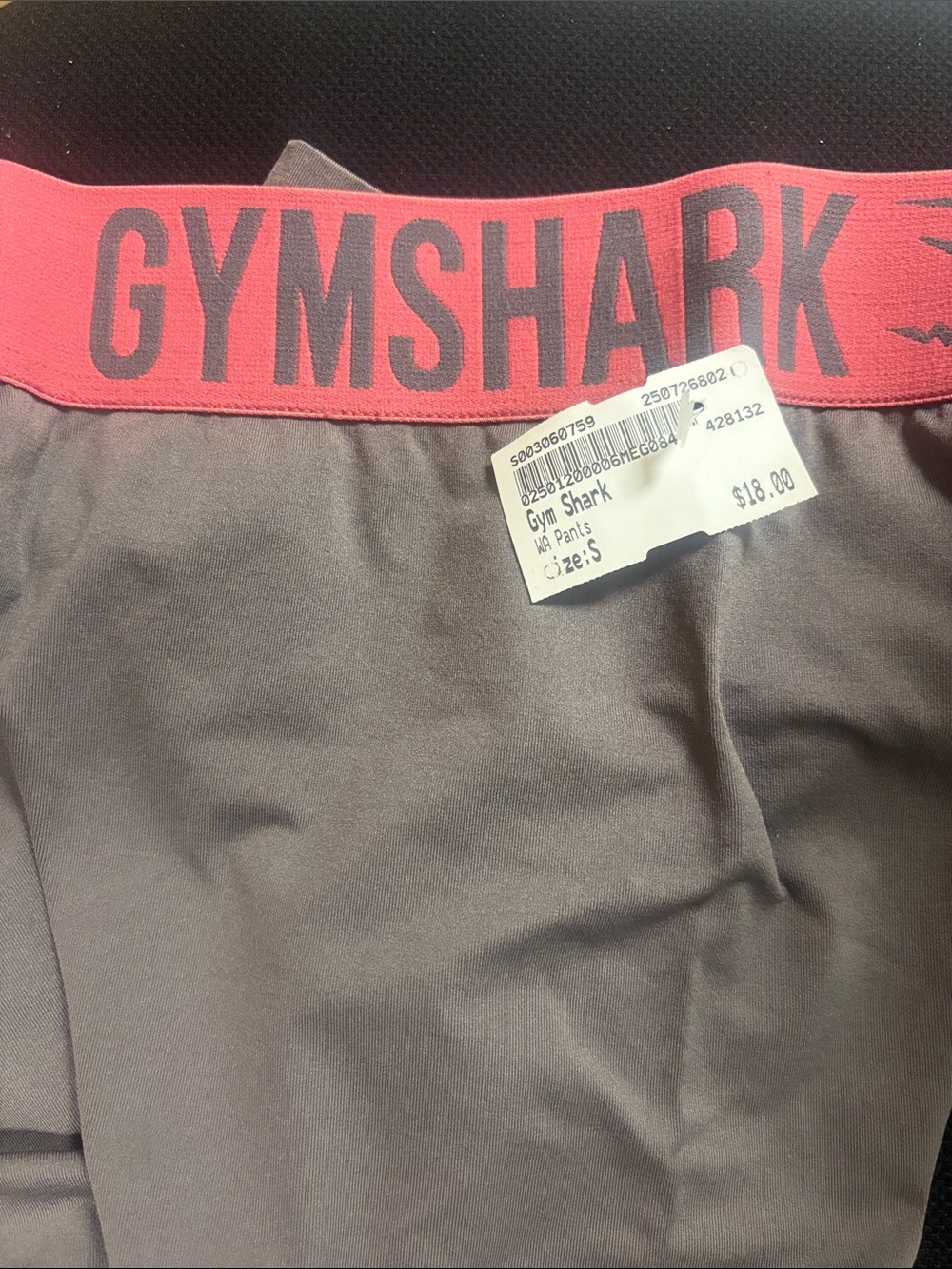Gymshark Mauve Leggings with Coral Logo Waistband